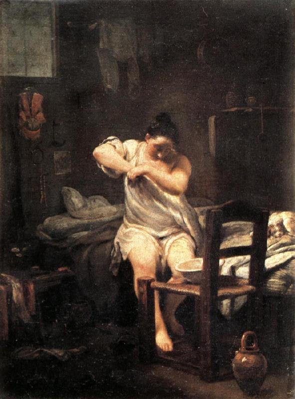 CRESPI, Giuseppe Maria The Flea oil painting image